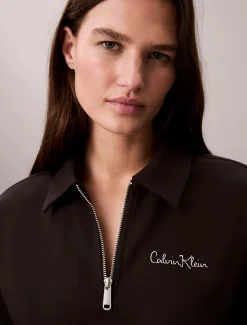 Calvin Klein Lässiges Sweatshirt aus French Terry mit Viertelreißverschluss^Damen Sweatshirts & Hoodies