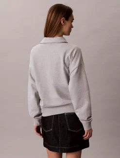 Calvin Klein Lässiges Sweatshirt aus French Terry mit Viertelreißverschluss^Damen Sweatshirts & Hoodies