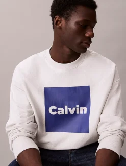 Calvin Klein Lässiges Sweatshirt aus hochwertigem Fleece mit Logo-Grafik^Herren Hoodies & Sweatshirts