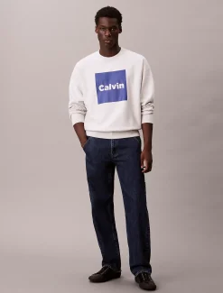Calvin Klein Lässiges Sweatshirt aus hochwertigem Fleece mit Logo-Grafik^Herren Hoodies & Sweatshirts