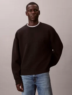 Calvin Klein Lässiges Sweatshirt mit geprägtem Logo^Herren Hoodies & Sweatshirts