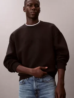 Calvin Klein Lässiges Sweatshirt mit geprägtem Logo^Herren Hoodies & Sweatshirts