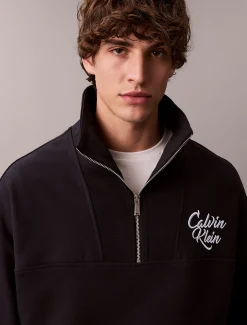 Calvin Klein Lässiges Sweatshirt mit Reißverschluss aus hochwertigem Fleece^Herren Hoodies & Sweatshirts