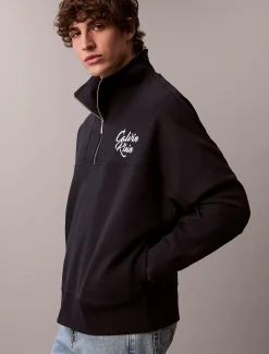 Calvin Klein Lässiges Sweatshirt mit Reißverschluss aus hochwertigem Fleece^Herren Hoodies & Sweatshirts