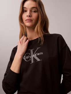 Calvin Klein Lässiges Sweatshirt-Kleid aus French Terry mit Monologo^Damen Kleider & Röcke