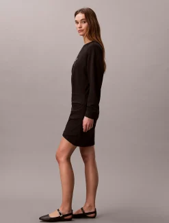 Calvin Klein Lässiges Sweatshirt-Kleid aus French Terry mit Monologo^Damen Kleider & Röcke