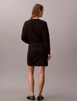 Calvin Klein Lässiges Sweatshirt-Kleid aus French Terry mit Monologo^Damen Kleider & Röcke