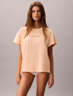 Calvin Klein Lässiges T-Shirt - Cotton Stretch Lounge^Damen Nachtwäsche & Loungewear