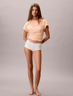 Calvin Klein Lässiges T-Shirt - Cotton Stretch Lounge^Damen Nachtwäsche & Loungewear