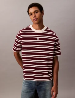 Calvin Klein Lässiges T-Shirt aus gestreiftem Jersey^Herren T-shirts