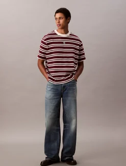 Calvin Klein Lässiges T-Shirt aus gestreiftem Jersey^Herren T-shirts