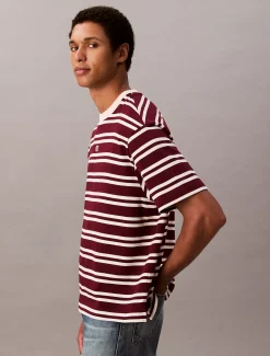 Calvin Klein Lässiges T-Shirt aus gestreiftem Jersey^Herren T-shirts