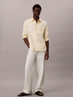 Calvin Klein Lässiges T-Shirt aus Oxford-Baumwolle^Herren Hemden & Poloshirts