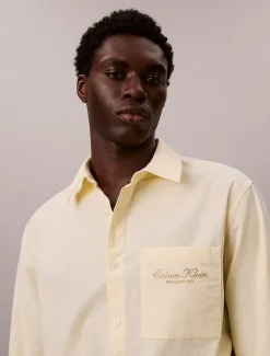 Calvin Klein Lässiges T-Shirt aus Oxford-Baumwolle^Herren Hemden & Poloshirts