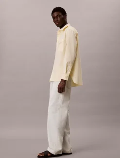 Calvin Klein Lässiges T-Shirt aus Oxford-Baumwolle^Herren Hemden & Poloshirts