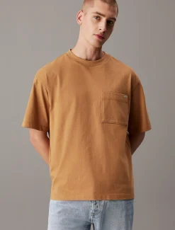 Calvin Klein Lässiges T-Shirt mit Brusttasche aus Jersey^Herren T-shirts