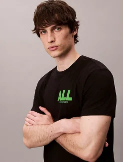 Calvin Klein Lässiges T-Shirt mit durchgehender Grafik^Herren T-shirts