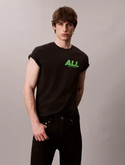 Calvin Klein Lässiges T-Shirt mit durchgehender Grafik^Herren T-shirts