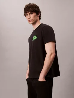 Calvin Klein Lässiges T-Shirt mit durchgehender Grafik^Herren T-shirts