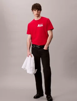 Calvin Klein Lässiges T-Shirt mit durchgehender Grafik^Herren T-shirts