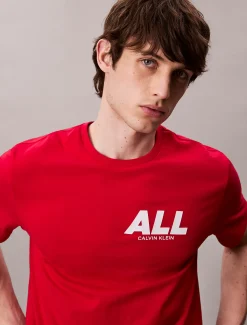 Calvin Klein Lässiges T-Shirt mit durchgehender Grafik^Herren T-shirts