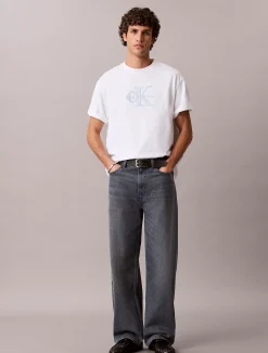 Calvin Klein Lässiges T-Shirt mit Logo-Applikation^Herren T-shirts