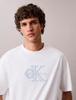 Calvin Klein Lässiges T-Shirt mit Logo-Applikation^Herren T-shirts