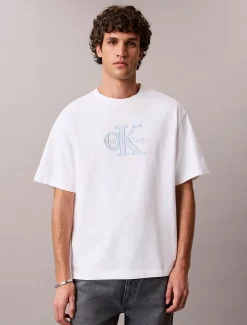 Calvin Klein Lässiges T-Shirt mit Logo-Applikation^Herren T-shirts