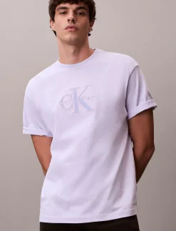 Calvin Klein Lässiges T-Shirt mit Logo-Applikation^Herren T-shirts