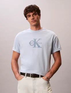Calvin Klein Lässiges T-Shirt mit Logo-Applikation^Herren T-shirts