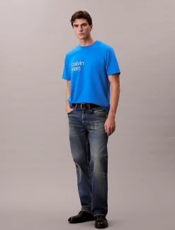 Calvin Klein Lässiges T-Shirt mit runder Grafik^Herren T-shirts