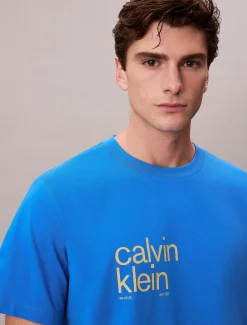 Calvin Klein Lässiges T-Shirt mit runder Grafik^Herren T-shirts
