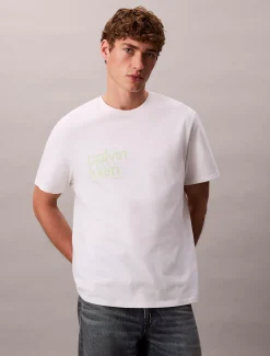 Calvin Klein Lässiges T-Shirt mit runder Grafik^Herren T-shirts