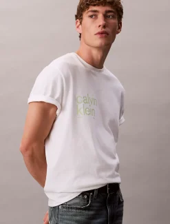 Calvin Klein Lässiges T-Shirt mit runder Grafik^Herren T-shirts