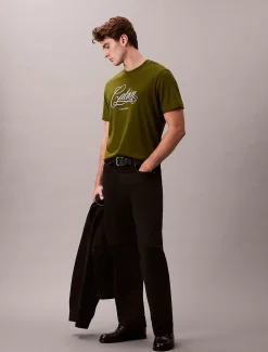 Calvin Klein Lässiges T-Shirt mit Schriftzug-Logo-Grafik^Herren T-shirts