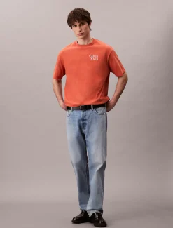 Calvin Klein Lässiges T-Shirt mit Schriftzug-Logo-Grafik^Herren T-shirts