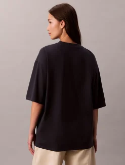 Calvin Klein Lässiges T-Shirt mit Schriftzug-Logo-Grafik^Damen T-shirts & Tops