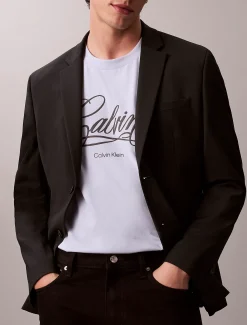 Calvin Klein Lässiges T-Shirt mit Schriftzug-Logo-Grafik^Herren T-shirts