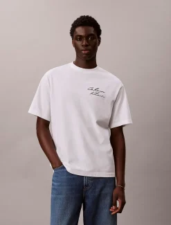 Calvin Klein Lässiges T-Shirt mit Schriftzug-Logo^Herren T-shirts