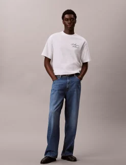 Calvin Klein Lässiges T-Shirt mit Schriftzug-Logo^Herren T-shirts