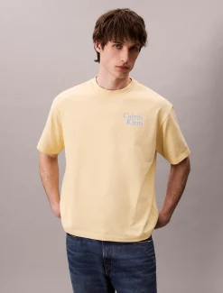 Calvin Klein Lässiges T-Shirt mit Schriftzug-Logo-Grafik^Herren T-shirts