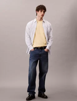 Calvin Klein Lässiges T-Shirt mit Schriftzug-Logo-Grafik^Herren T-shirts