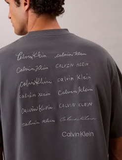 Calvin Klein Lässiges T-Shirt mit Schriftzug-Logo^Herren T-shirts