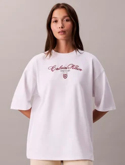 Calvin Klein Lässiges T-Shirt mit Schriftzug-Logo-Grafik^Damen T-shirts & Tops