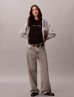 Calvin Klein Lässiges T-Shirt mit Schriftzug-Logo^Damen T-shirts & Tops