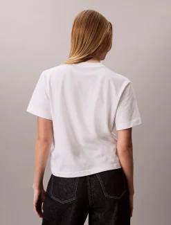 Calvin Klein Lässiges T-Shirt mit Schriftzug-Logo^Damen T-shirts & Tops