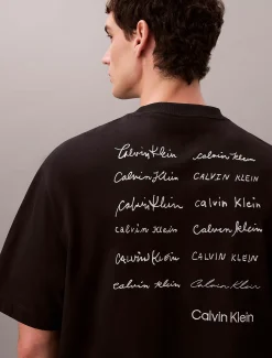 Calvin Klein Lässiges T-Shirt mit Schriftzug-Logo^Herren T-shirts