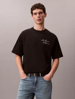 Calvin Klein Lässiges T-Shirt mit Schriftzug-Logo^Herren T-shirts
