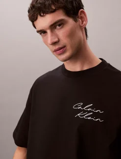 Calvin Klein Lässiges T-Shirt mit Schriftzug-Logo^Herren T-shirts
