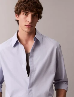 Calvin Klein Lässiges unifarbenes Button-Down-Hemd^Herren Hemden & Poloshirts